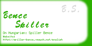 bence spiller business card